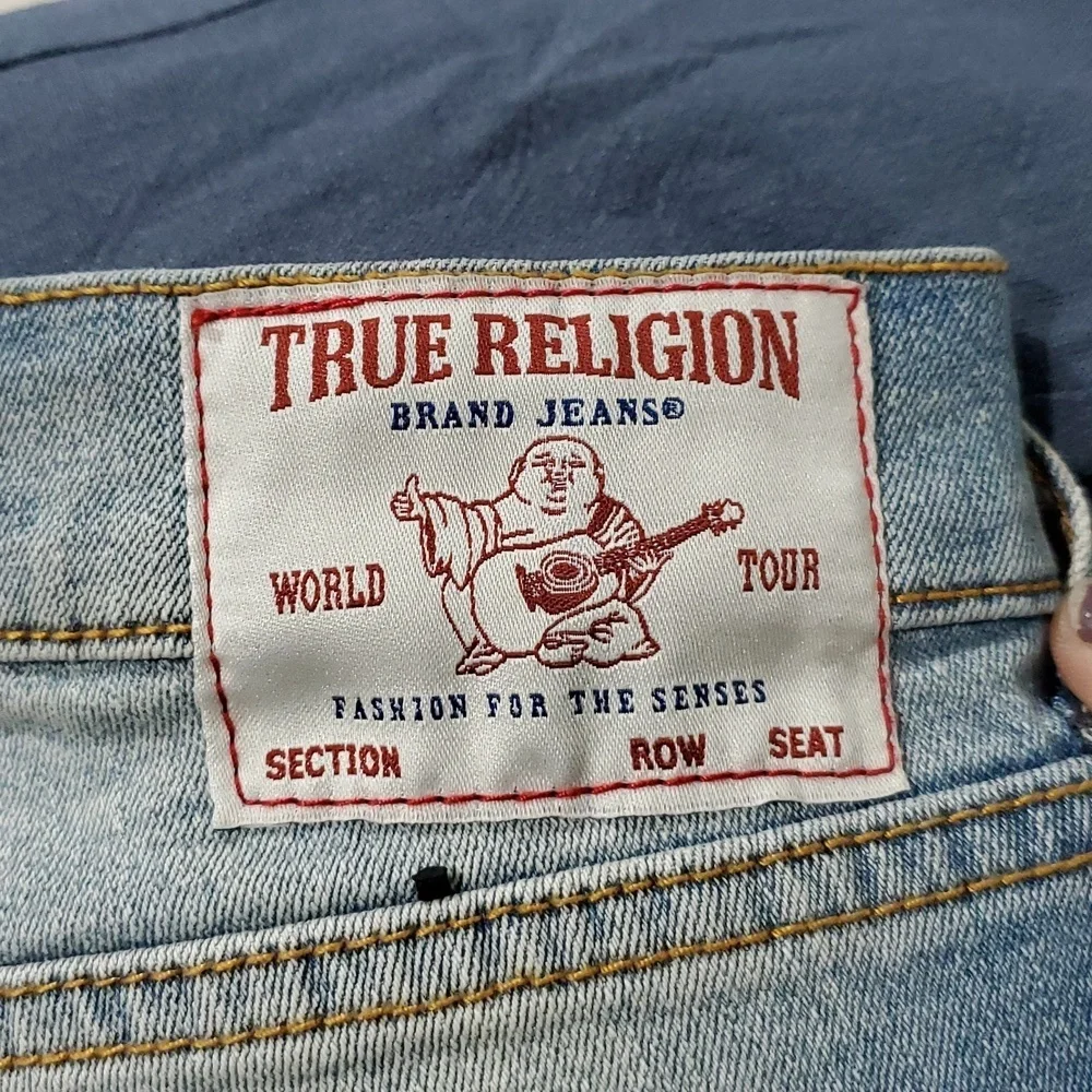 NEW TRUE RELIGION Rocco Moto Relaxed Skinny DENIM JEANS WAIST 28 INSEAM